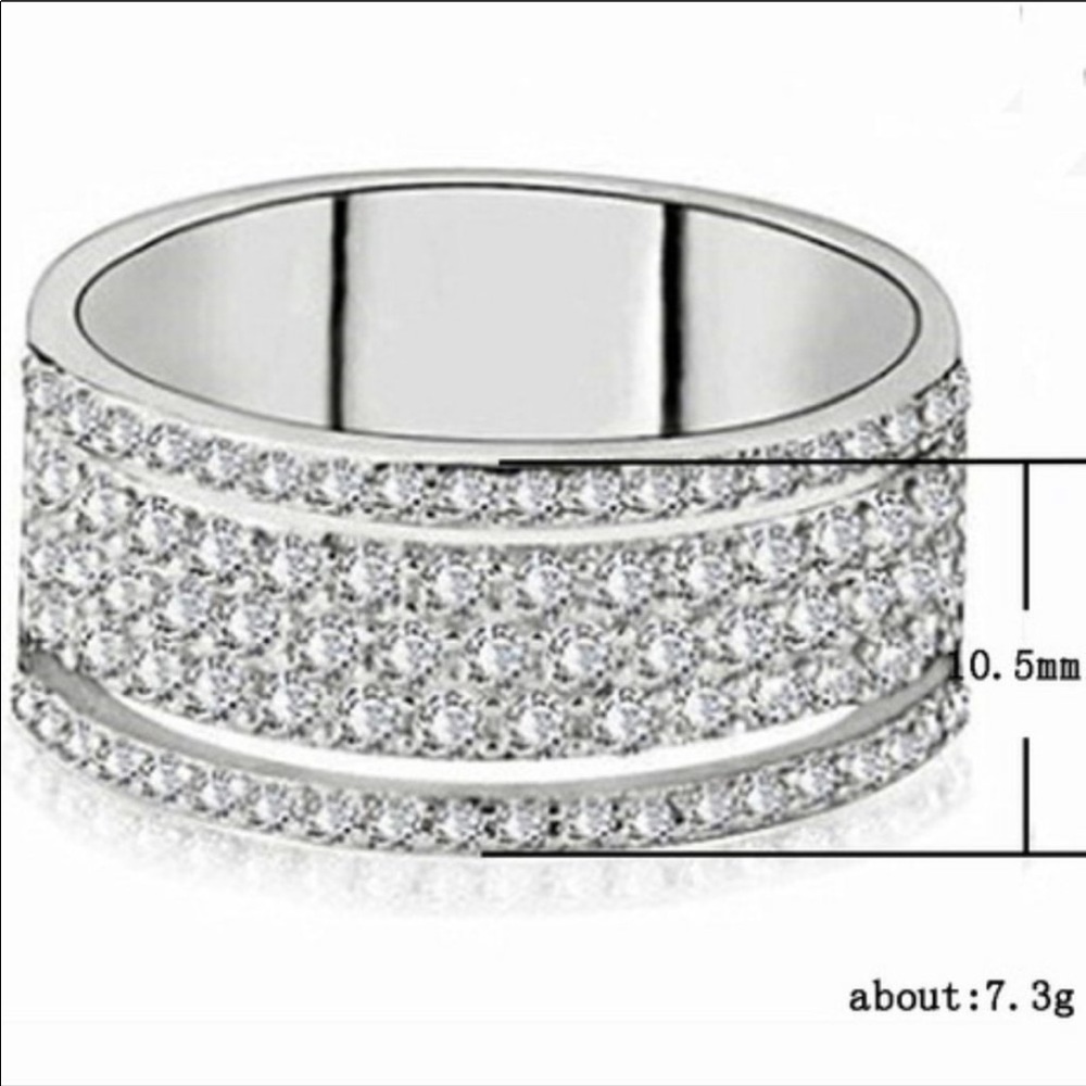 NEW Sterling Silver Diamond Multi Eternity Ring - Picture 5 of 5